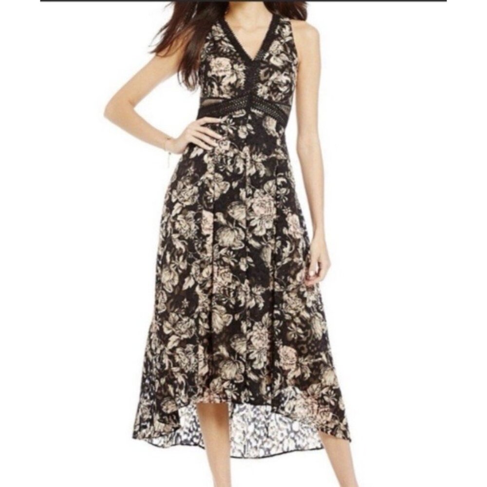 Antonio Melani Dress Ivory Cream 12 Romantic Floral Fairy Cotton Sleeveless $169